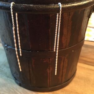 Silver threader earrings